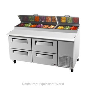 Turbo Air TPR-67SD-D4-N Refrigerated Counter, Pizza Prep Table