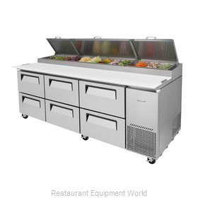 Turbo Air TPR-93SD-D6-N Refrigerated Counter, Pizza Prep Table