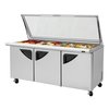 Encimera Refrigerada, Superficie Unidad para Emparedados
 <br><span class=fgrey12>(Turbo Air TST-72SD-30-N-GL Refrigerated Counter, Mega Top Sandwich / Salad Unit)</span>