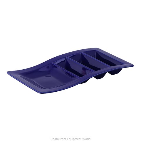 Tuxton China GZC-800 Taco Prep / Hot Dog Tray