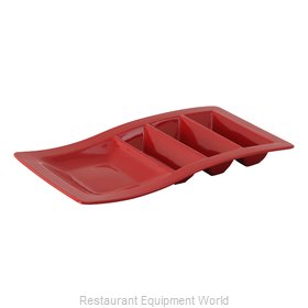 Tuxton China GZQ-800 Taco Prep / Hot Dog Tray