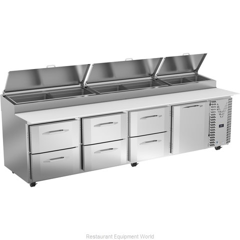 Victory VPPD119HC-6 Refrigerated Counter, Pizza Prep Table