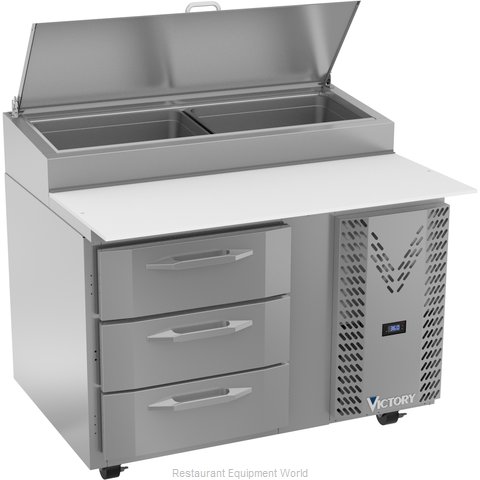 Victory VPPD46HC-3 Refrigerated Counter, Pizza Prep Table