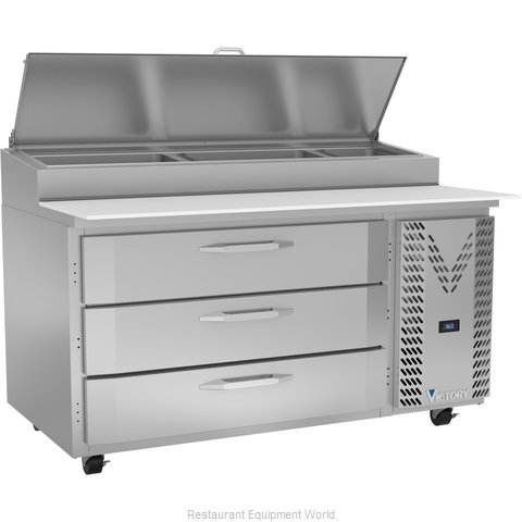 Victory VPPD60HC-3 Refrigerated Counter, Pizza Prep Table
