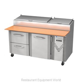 Victory VPPD67-2 Refrigerated Counter, Pizza Prep Table