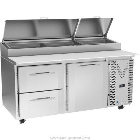 Victory VPPD67HC-2 Refrigerated Counter, Pizza Prep Table