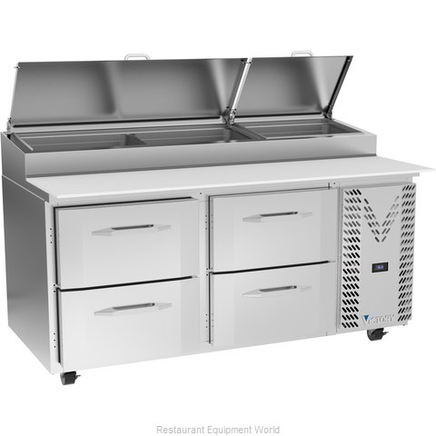 Victory VPPD67HC-4 Refrigerated Counter, Pizza Prep Table