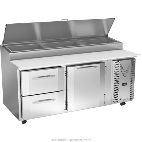 Victory VPPD72HC-2 Refrigerated Counter, Pizza Prep Table