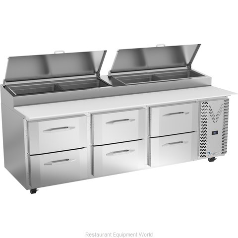 Victory VPPD93HC-6 Refrigerated Counter, Pizza Prep Table