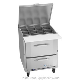 Victory VSPD27HC-12B-2 Refrigerated Counter, Mega Top Sandwich / Salad Unit