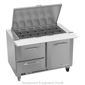 Victory VSPD48HC-18B-2 Refrigerated Counter, Mega Top Sandwich / Salad Unit