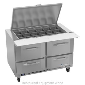 Victory VSPD48HC-18B-4 Refrigerated Counter, Mega Top Sandwich / Salad Unit