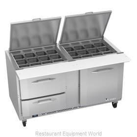 Victory VSPD60HC-24B-2 Refrigerated Counter, Mega Top Sandwich / Salad Unit