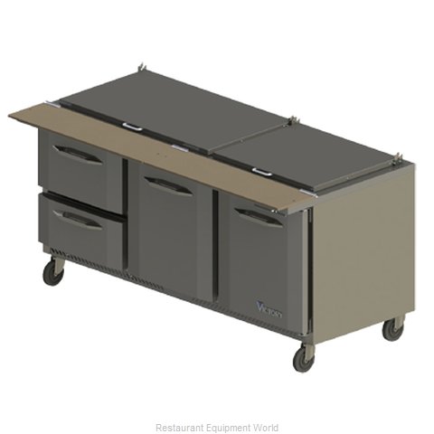 Victory VSPD72-30B-2 Refrigerated Counter, Mega Top Sandwich / Salad Unit