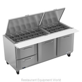 Victory VSPD72HC-30B-2 Refrigerated Counter, Mega Top Sandwich / Salad Unit