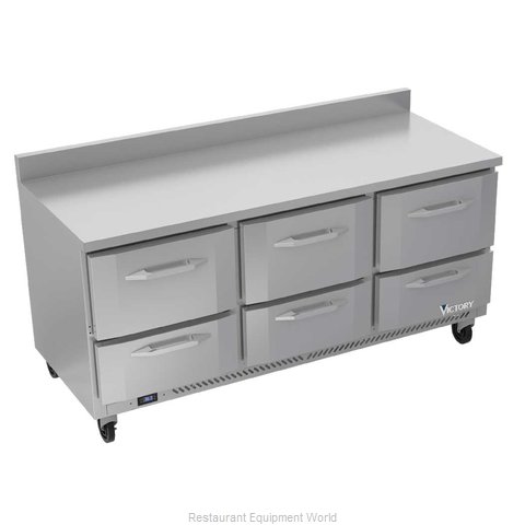 Victory VWRD72HC-6 Refrigerated Counter, Work Top