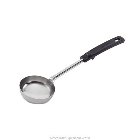 Vollrath 6412220 2 oz. Stainless Steel Nylon Handle Coded Black Heavy Duty Solid Oval Bowl Spoodle