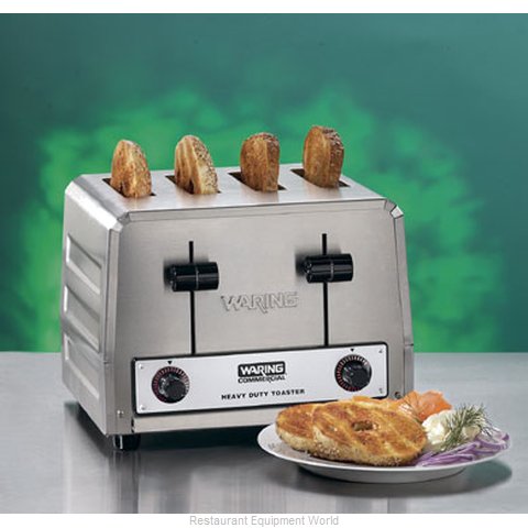 Waring Commercial Heavy-Duty 4-Slot Switchable Bread & Bagel Toaster