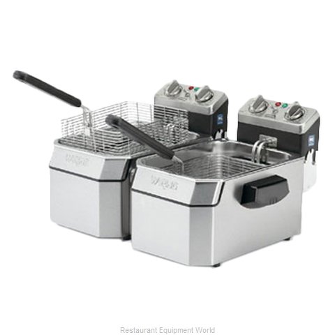 Waring WDF1000D Fryer, Electric, Countertop, Split Pot