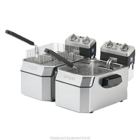 Waring WDF1550D Fryer, Electric, Countertop, Split Pot