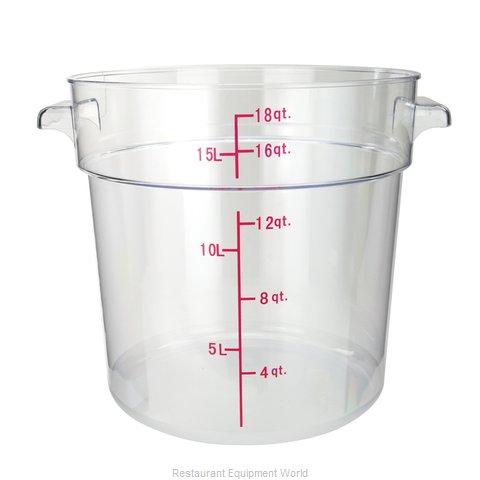 Winco PCRC-18 Food Storage Container, Round (Magnified)