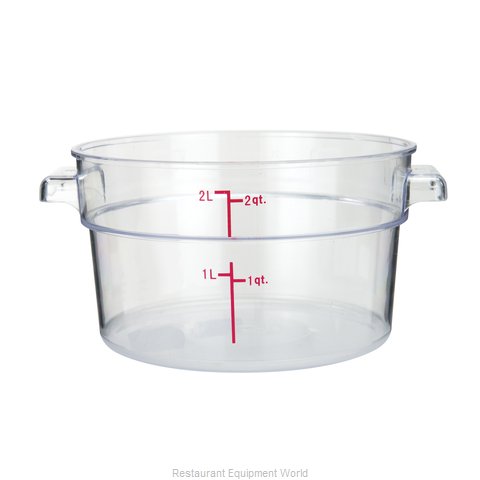 Winco PCRC-2 Food Storage Container, Round (Magnified)