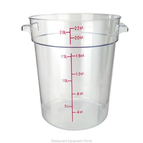 Winco PCRC-22 Food Storage Container, Round (Magnified)