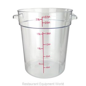 Winco PCRC-22 Food Storage Container, Round