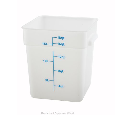 Winco PESC-18 Food Storage Container, Square (Magnified)