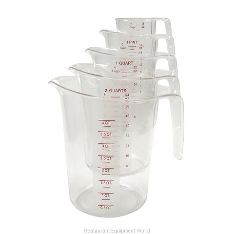 Winco PMCP-5SET Measuring Cups (Magnified)