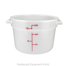 Winco PPRC-12W Food Storage Container, Round