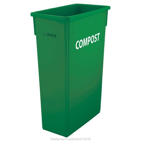 Winco PTC-23GRC Recycling Receptacle / Container, Plastic