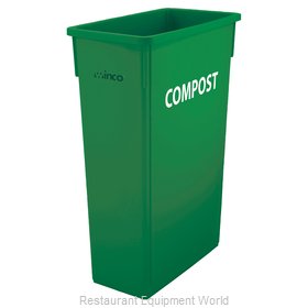 Winco PTC-23GRC Recycling Receptacle / Container, Plastic