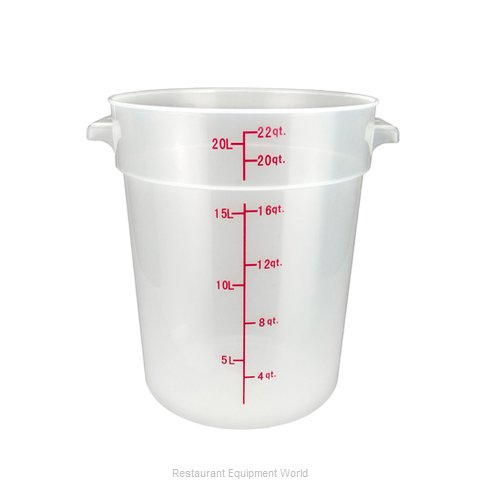 Winco PTRC-22 Food Storage Container, Round