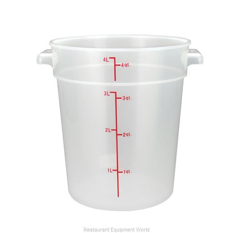 Winco PTRC-4 Food Storage Container, Round