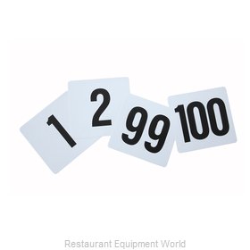 Winco TBN-100 Table Numbers Cards