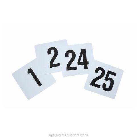 Winco TBN-25 Table Numbers Cards