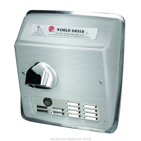 World Dryer DXRA5-Q973 Model A Recessed Mount Hand Dryer