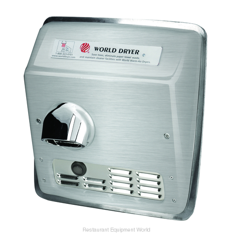 World Dryer DXRA52-Q973 Model A Recessed Mount Hand Dryer