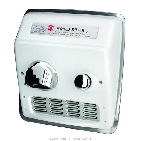 World Dryer RA5-Q974 Model A Recessed Mount Hand Dryer