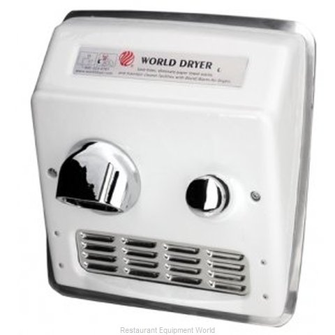 World Dryer RA7 Recessed Mount Hand Dryer