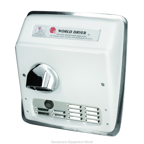 World Dryer XRA5-Q974 Model A Recessed Mount Hand Dryer