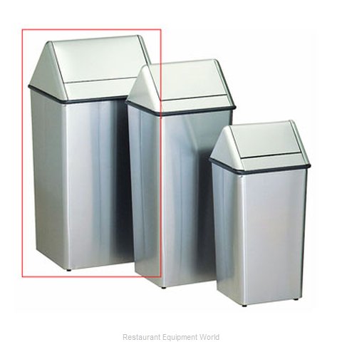 Witt Industries 1511HTSS Trash Garbage Waste Container Stationary (Magnified)