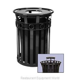 Witt Industries M3600-R-RC-BK Waste Receptacle Outdoor