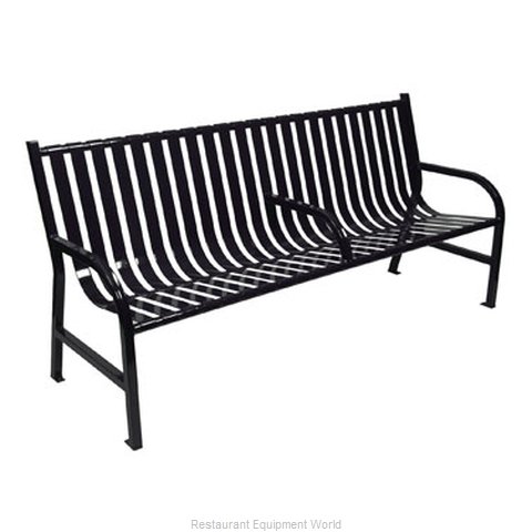 Witt Industries M6-BCH-ARM-BK Bench Outdoor