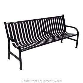 Witt Industries M6-BCH-ARM-BK Bench Outdoor