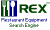 REX (tm) - The Restaurant Equipment Search Engine Logo